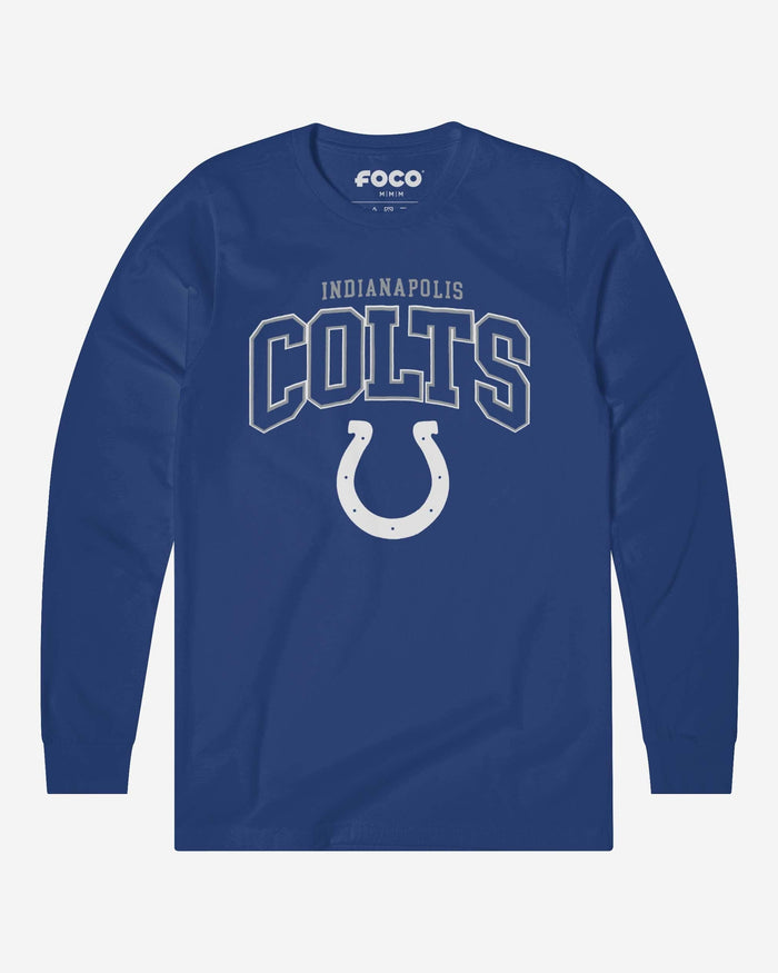 Indianapolis Colts Classic Logo Long Sleeve T-Shirt FOCO True Royal S - FOCO.com