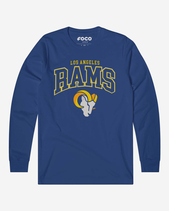 Los Angeles Rams Classic Logo Long Sleeve T-Shirt FOCO True Royal S - FOCO.com
