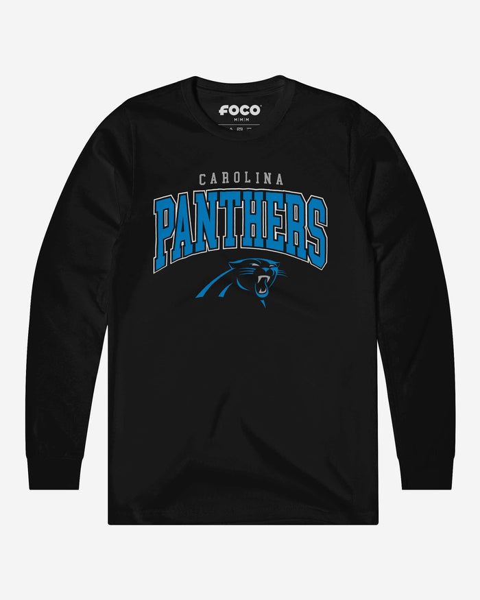 Carolina Panthers Classic Logo Long Sleeve T-Shirt FOCO Black S - FOCO.com