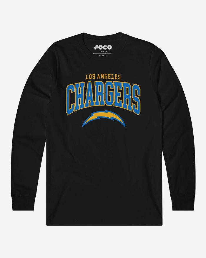 Los Angeles Chargers Classic Logo Long Sleeve T-Shirt FOCO Black S - FOCO.com