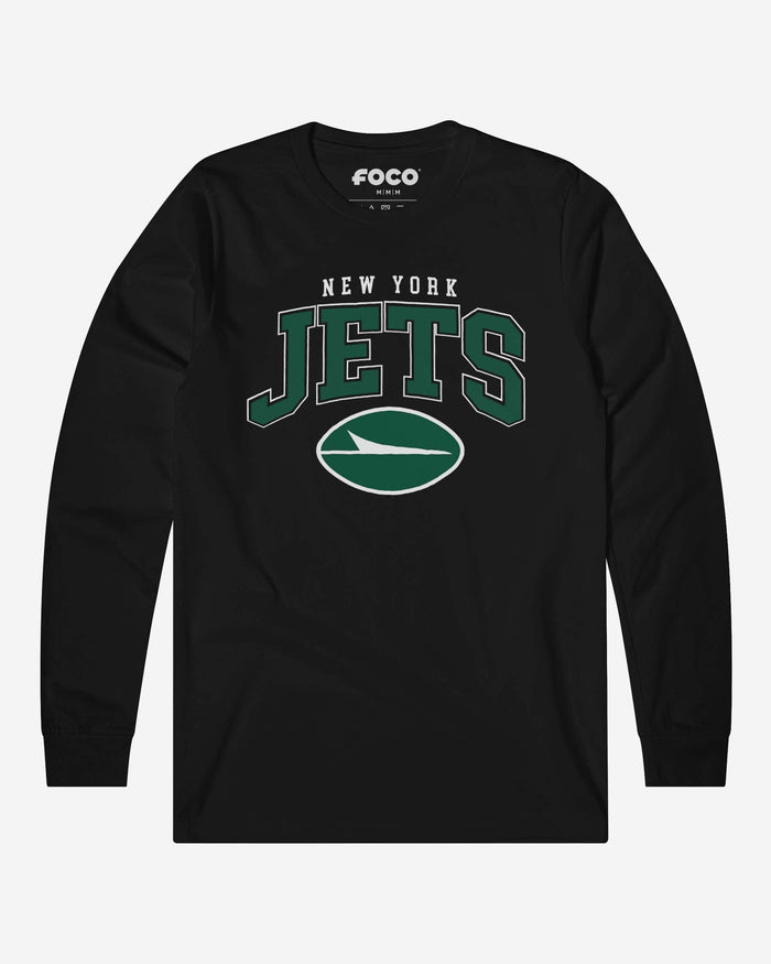 New York Jets Classic Logo Long Sleeve T-Shirt FOCO Black S - FOCO.com