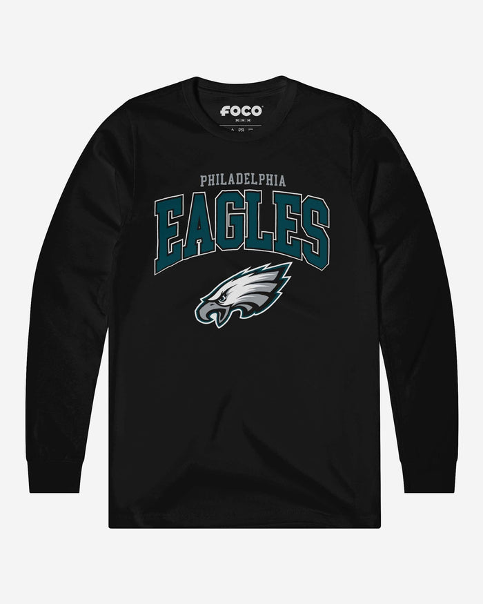 Philadelphia Eagles Classic Logo Long Sleeve T-Shirt FOCO Black S - FOCO.com