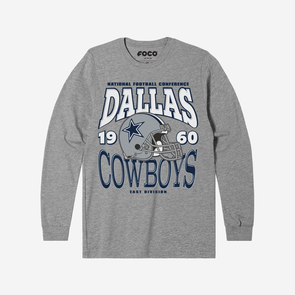 Dallas Cowboys Classic Team Helmet Long Sleeve T-Shirt FOCO S - FOCO.com