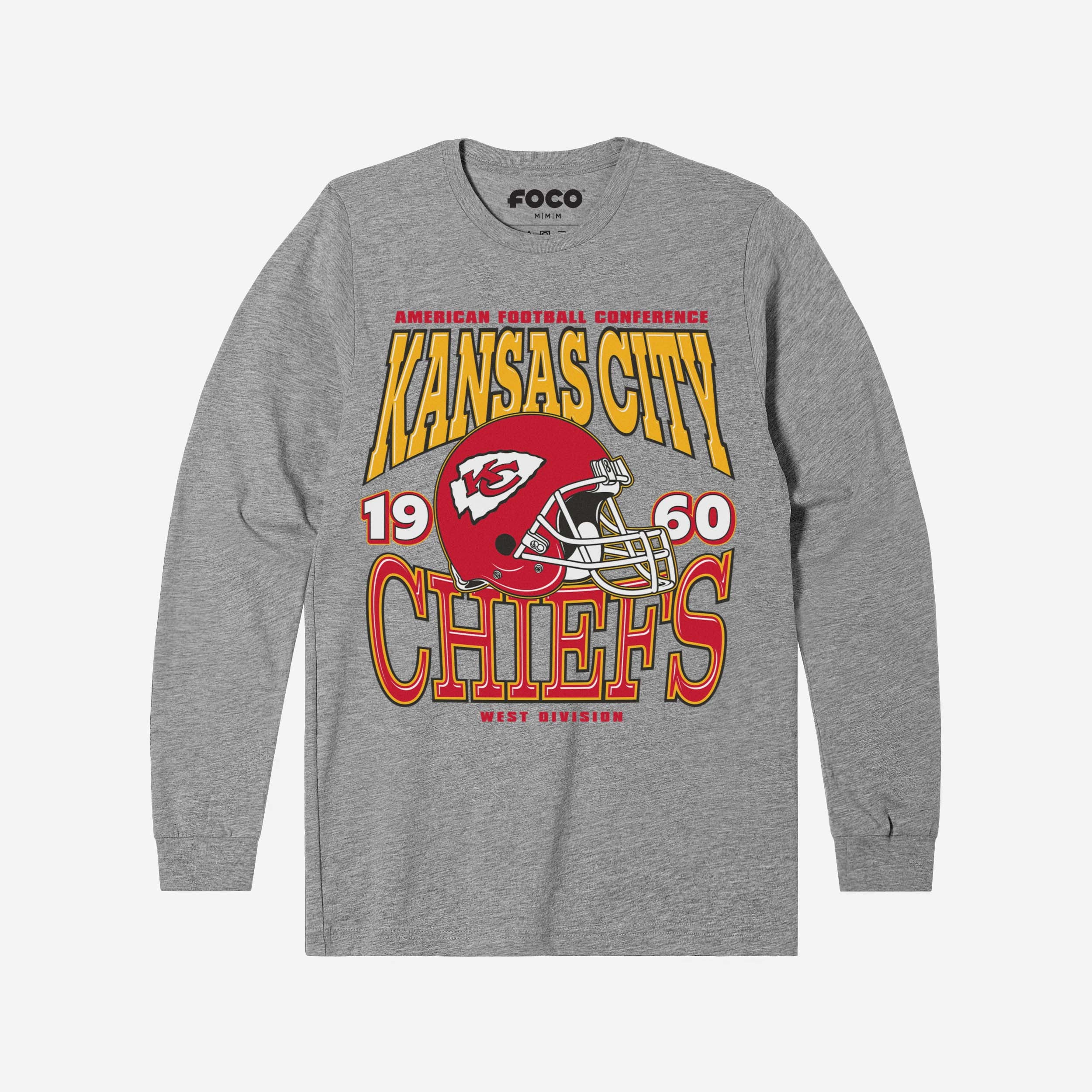Kansas City Chiefs Classic Team Helmet Long Sleeve T-Shirt FOCO