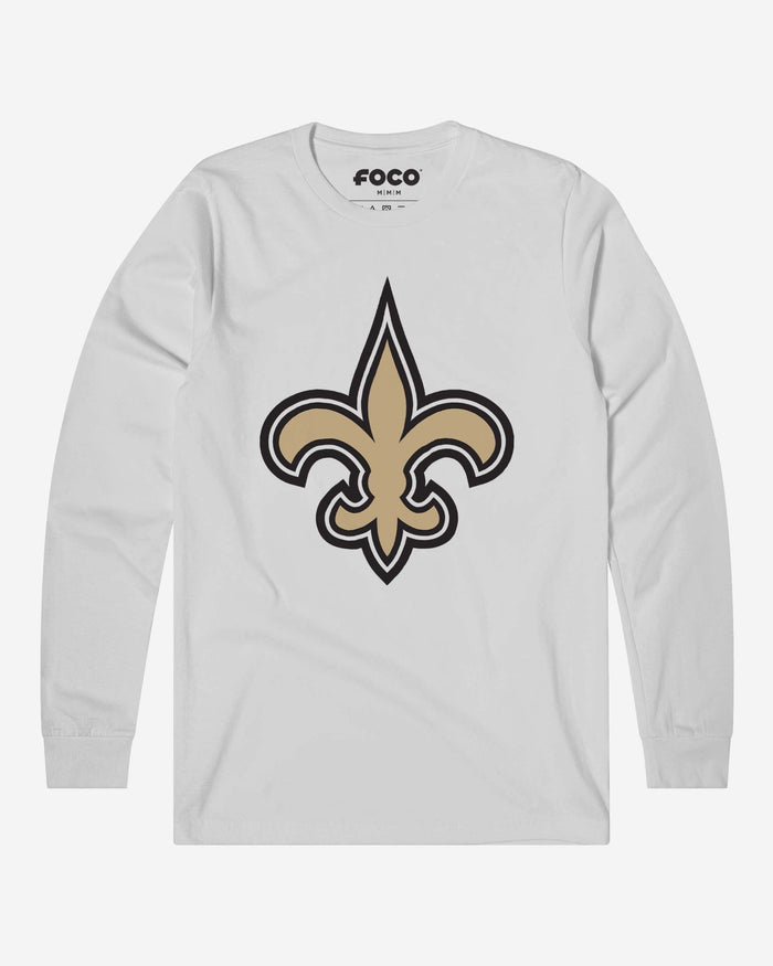 New Orleans Saints Primary Logo Long Sleeve T-Shirt FOCO White S - FOCO.com