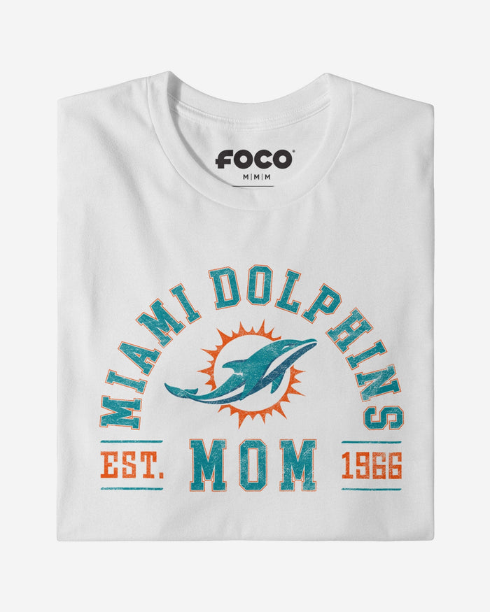 Miami Dolphins Mom Arched T-Shirt FOCO - FOCO.com