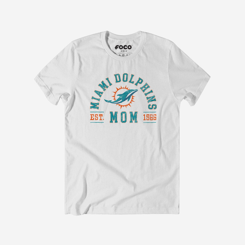 Miami Dolphins Mom Arched T-Shirt FOCO S - FOCO.com