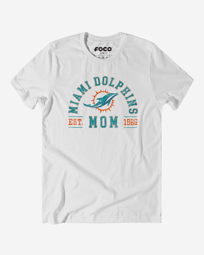 Miami Dolphins Mom Arched T-Shirt FOCO S - FOCO.com