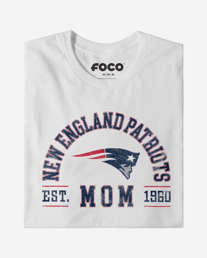 New England Patriots Mom Arched T-Shirt FOCO - FOCO.com