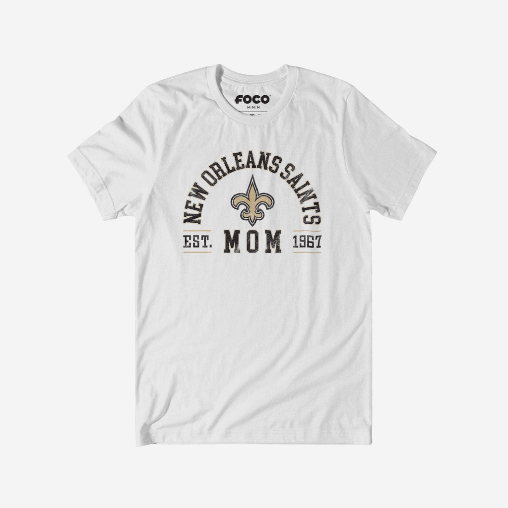 New Orleans Saints Mom Arched T-Shirt FOCO S - FOCO.com