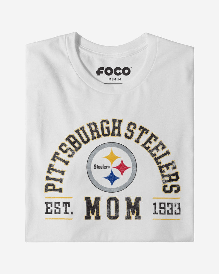 Pittsburgh Steelers Mom Arched T-Shirt FOCO - FOCO.com