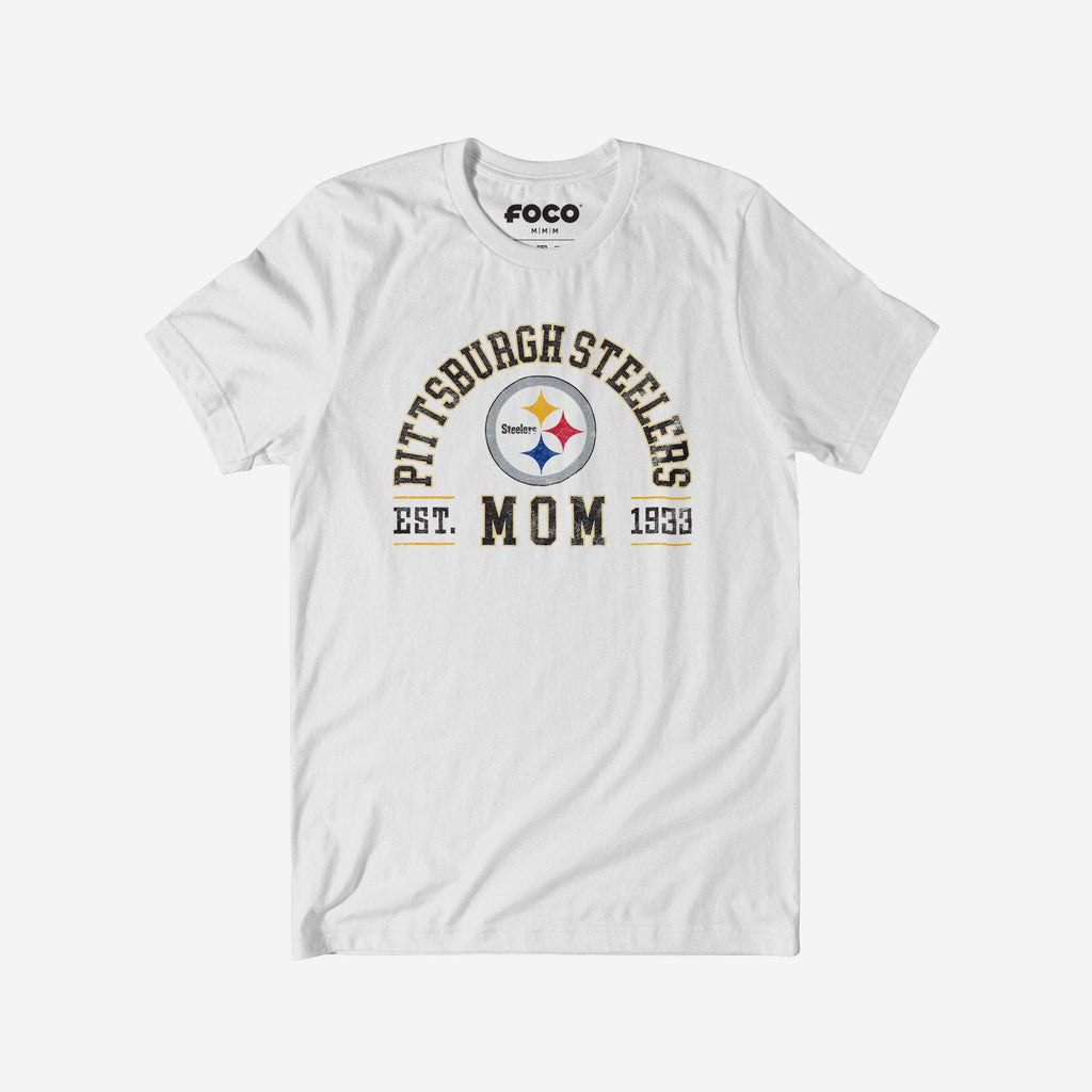 Pittsburgh Steelers Mom Arched T-Shirt FOCO S - FOCO.com