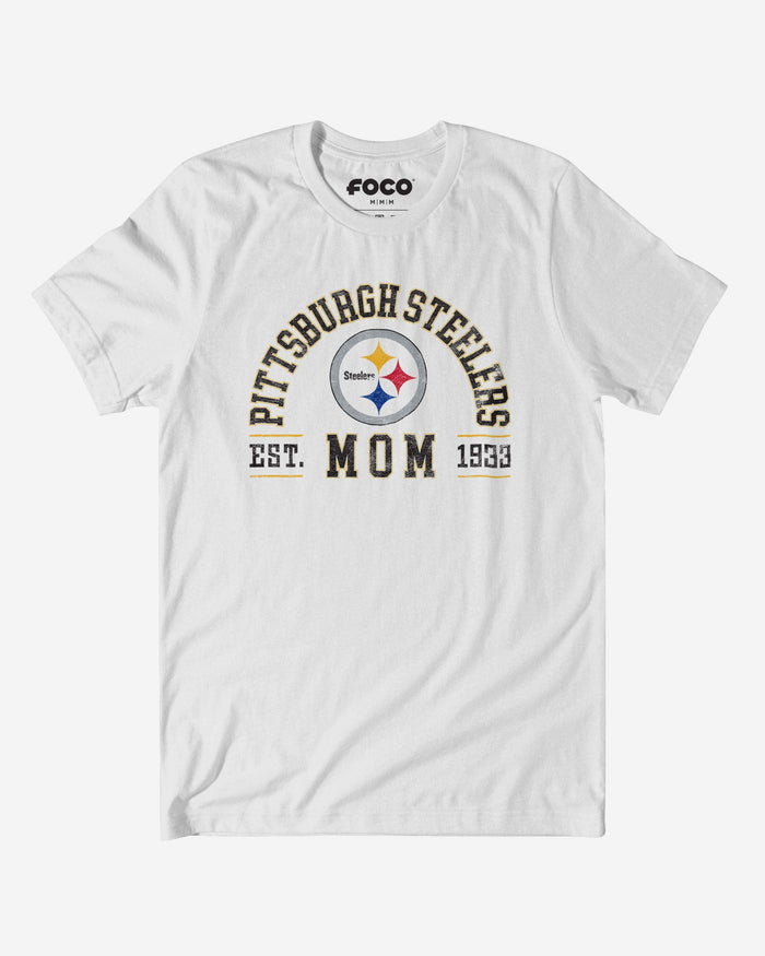 Pittsburgh Steelers Mom Arched T-Shirt FOCO S - FOCO.com