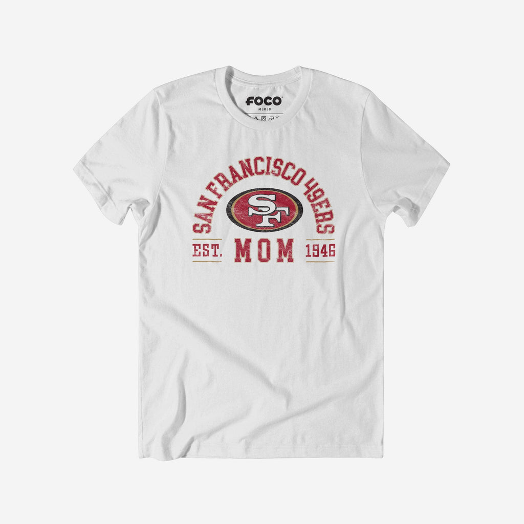 San Francisco 49ers Mom Arched T-Shirt FOCO S - FOCO.com