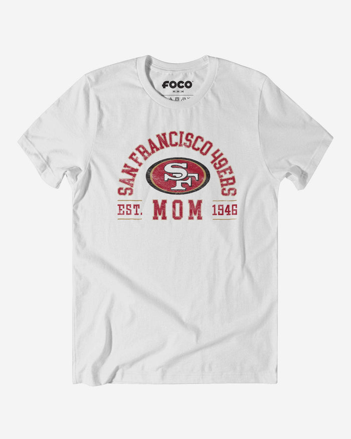 San Francisco 49ers Mom Arched T-Shirt FOCO S - FOCO.com