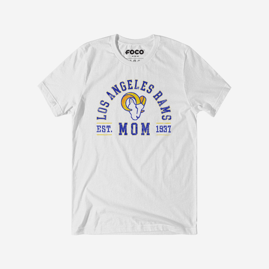 Los Angeles Rams Mom Arched T-Shirt FOCO S - FOCO.com