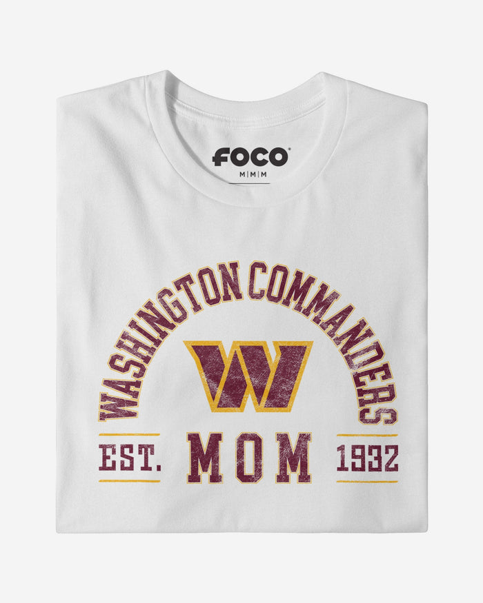 Washington Commanders Mom Arched T-Shirt FOCO - FOCO.com
