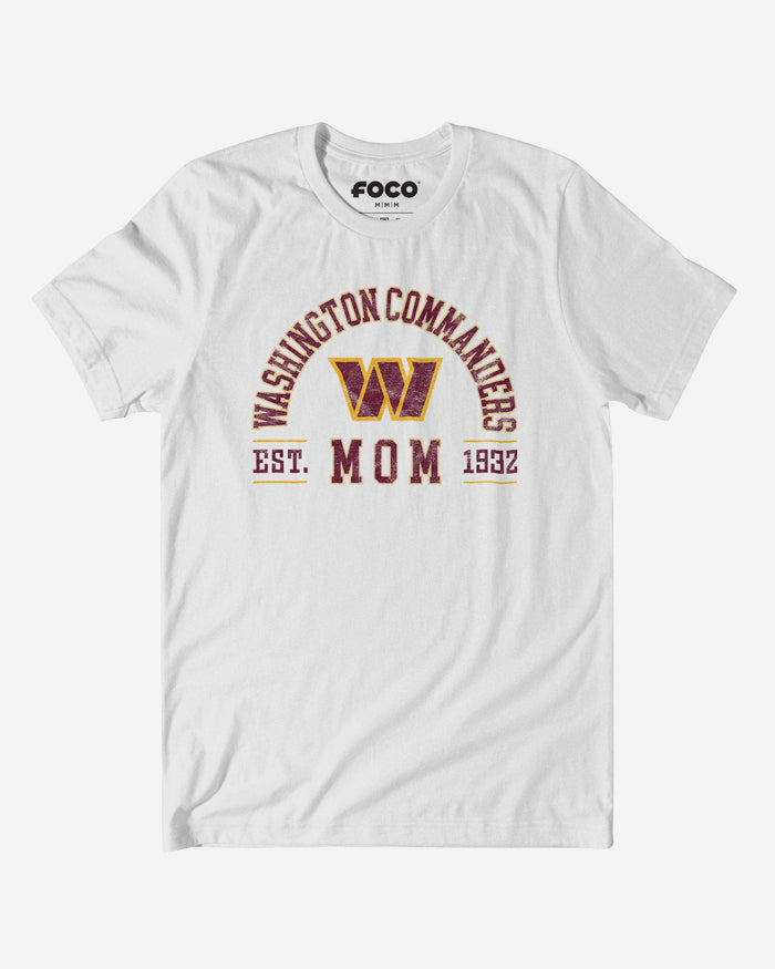 Washington Commanders Mom Arched T-Shirt FOCO S - FOCO.com