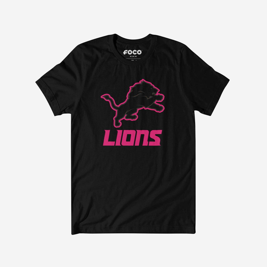 Detroit Lions Highlight Reel T-Shirt FOCO Black/Neon Pink S - FOCO.com