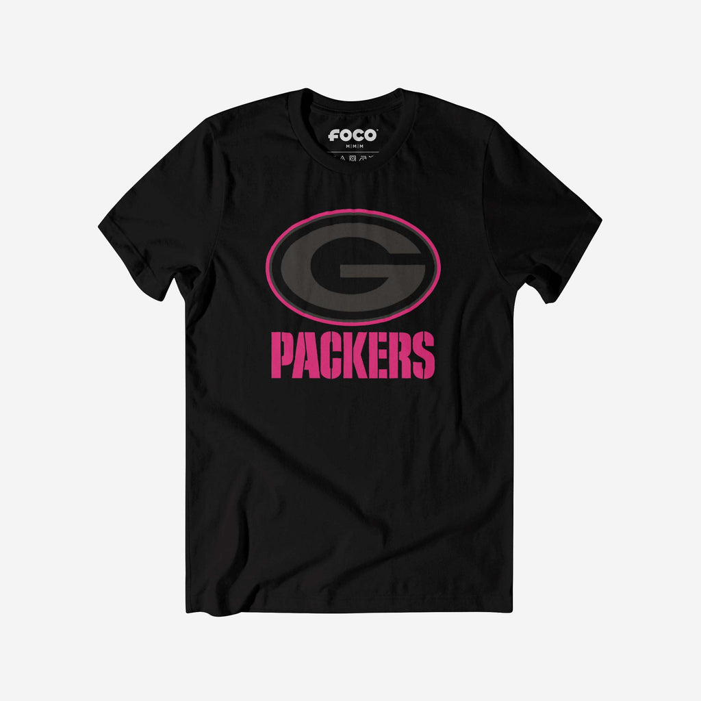 Green Bay Packers Highlight Reel T-Shirt FOCO Black/Neon Pink S - FOCO.com