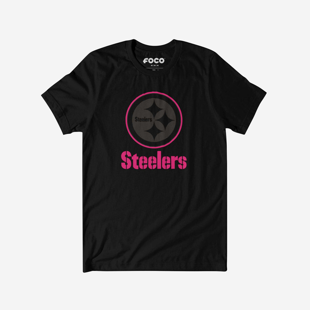 Pittsburgh Steelers Highlight Reel T-Shirt FOCO Black/Neon Pink S - FOCO.com