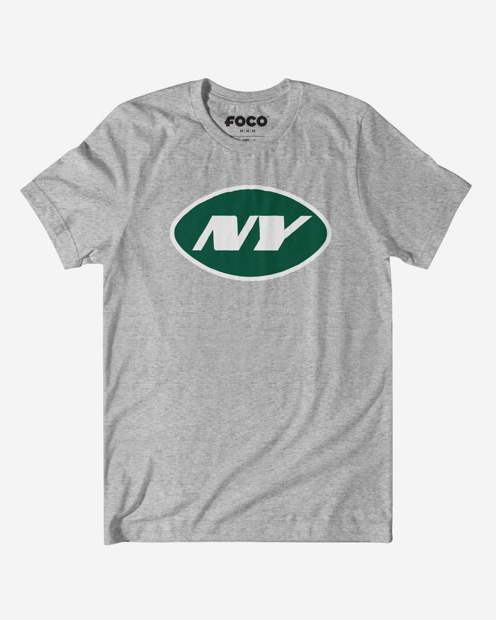 New York Jets Primary Logo T-Shirt FOCO Athletic Heather S - FOCO.com
