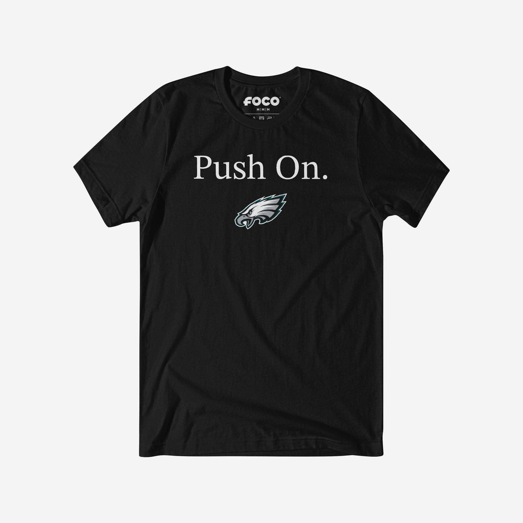 Philadelphia Eagles Push On T-Shirt FOCO Black S - FOCO.com
