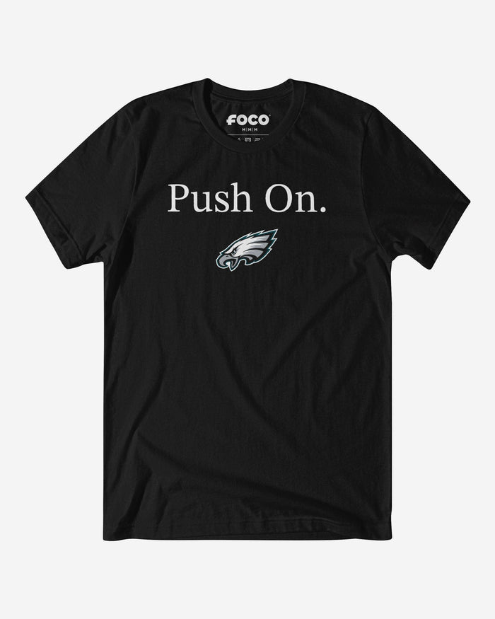 Philadelphia Eagles Push On T-Shirt FOCO Black S - FOCO.com