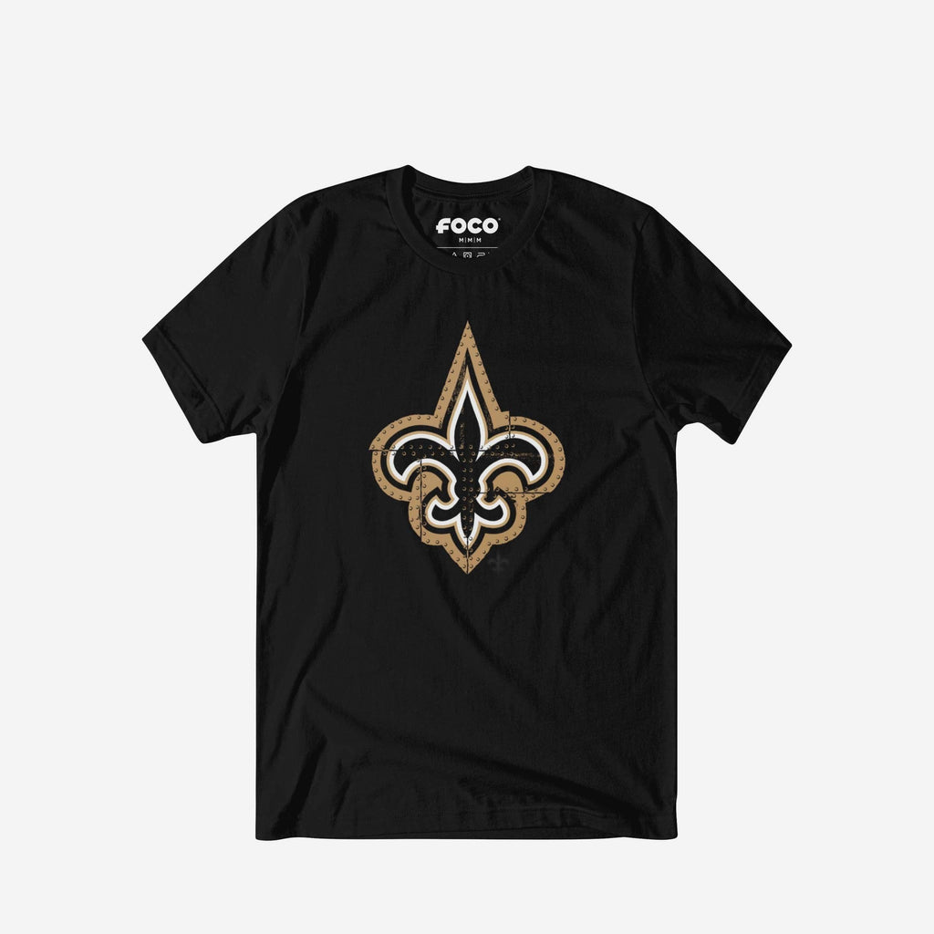 New Orleans Saints Rivet Logo T-Shirt FOCO S - FOCO.com