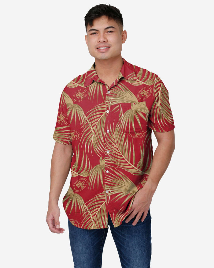 San Francisco 49ers Hawaiian Button Up Shirt FOCO S - FOCO.com