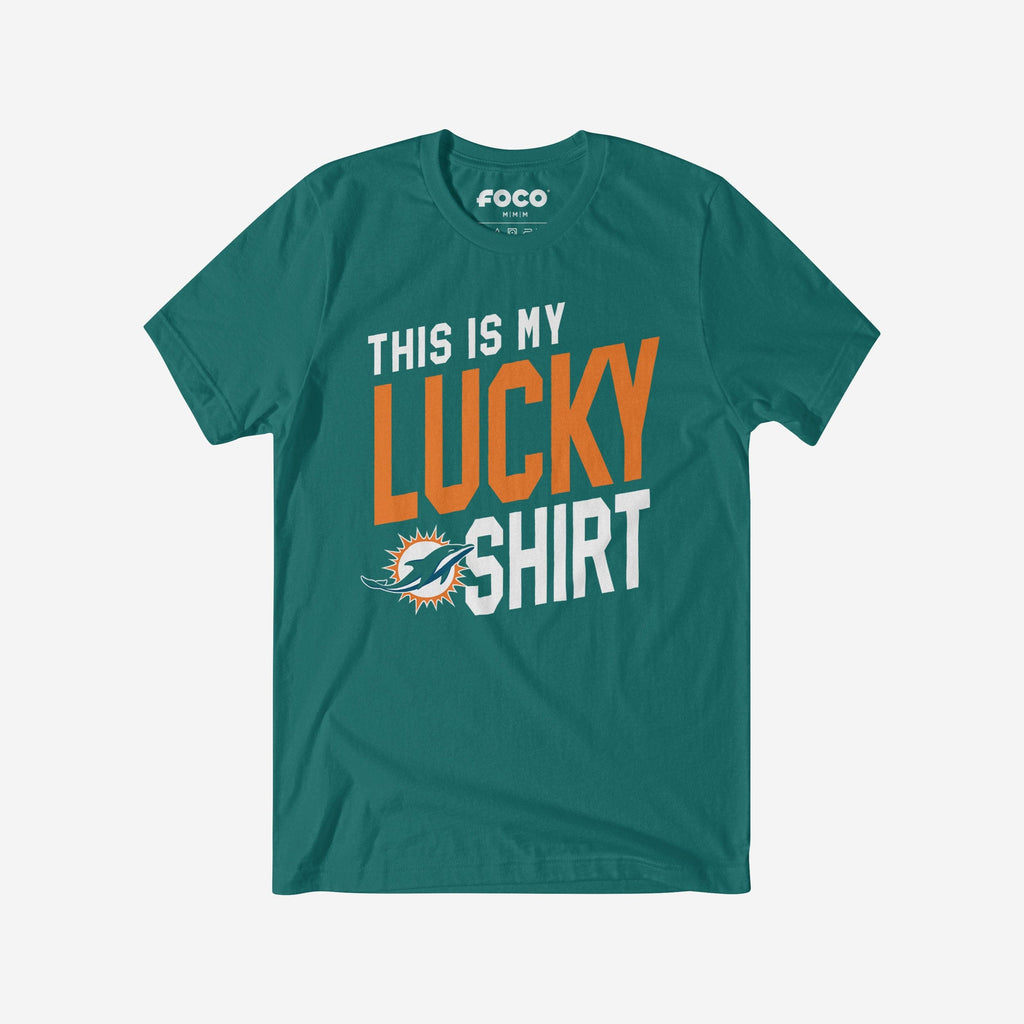 Miami Dolphins This Is My Lucky T-Shirt FOCO S - FOCO.com