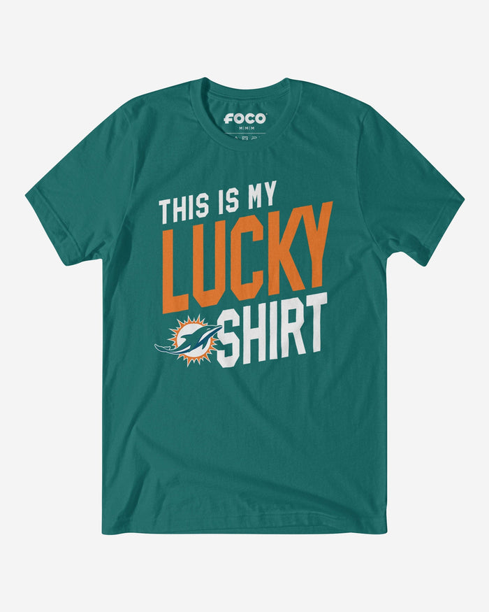 Miami Dolphins This Is My Lucky T-Shirt FOCO S - FOCO.com