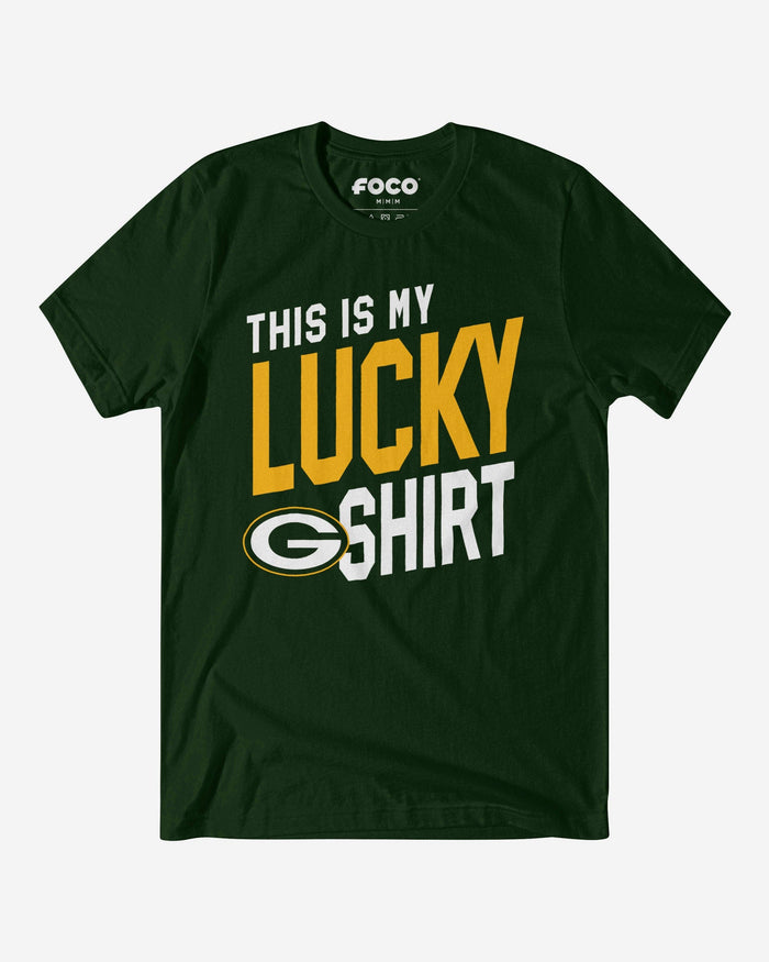 Green Bay Packers This Is My Lucky T-Shirt FOCO S - FOCO.com