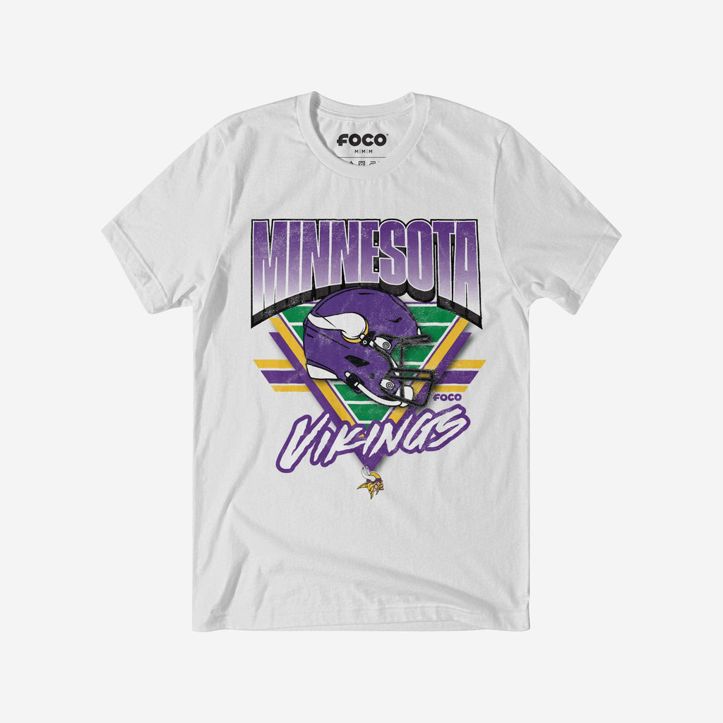 Minnesota Vikings Triangle Vintage T-Shirt FOCO S - FOCO.com