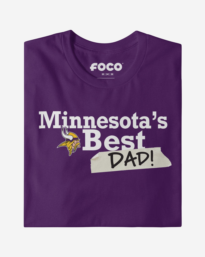 Minnesota Vikings World's Best Dad T-Shirt FOCO S - FOCO.com