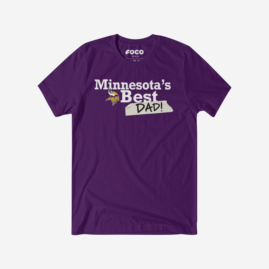 Minnesota Vikings World's Best Dad T-Shirt FOCO S - FOCO.com