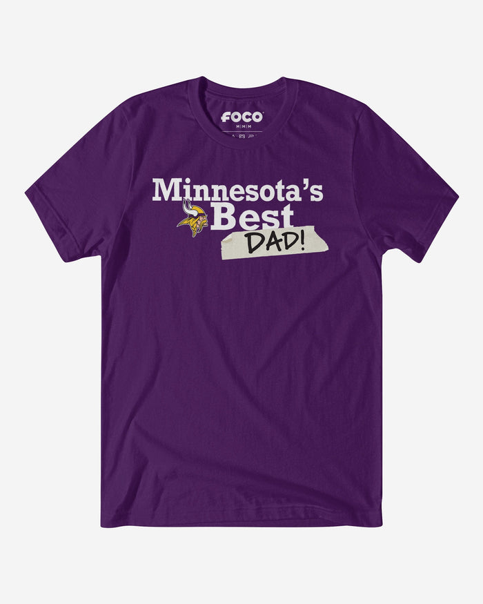 Minnesota Vikings World's Best Dad T-Shirt FOCO S - FOCO.com