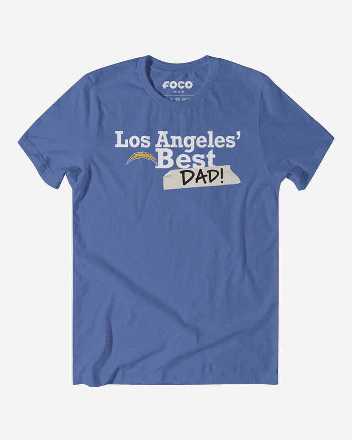 Los Angeles Chargers World's Best Dad T-Shirt FOCO S - FOCO.com