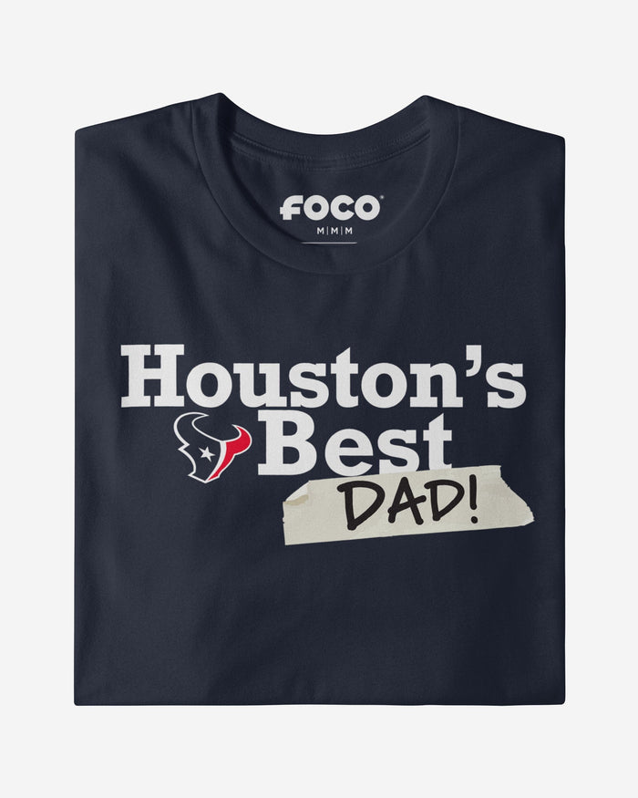 Houston Texans World's Best Dad T-Shirt FOCO S - FOCO.com