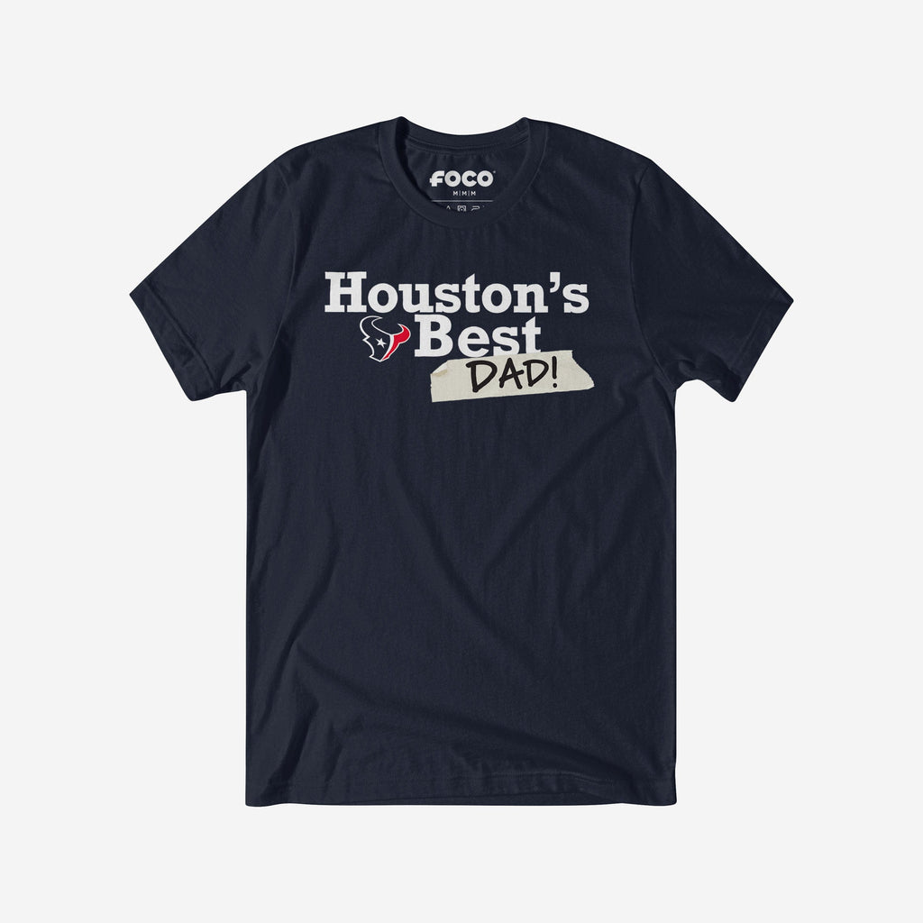 Houston Texans World's Best Dad T-Shirt FOCO S - FOCO.com