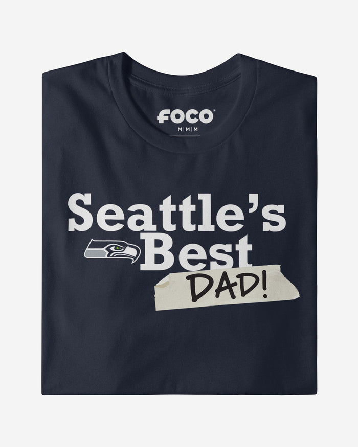 Seattle Seahawks World's Best Dad T-Shirt FOCO S - FOCO.com