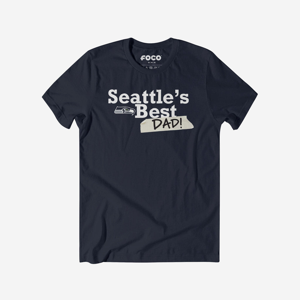 Seattle Seahawks World's Best Dad T-Shirt FOCO S - FOCO.com
