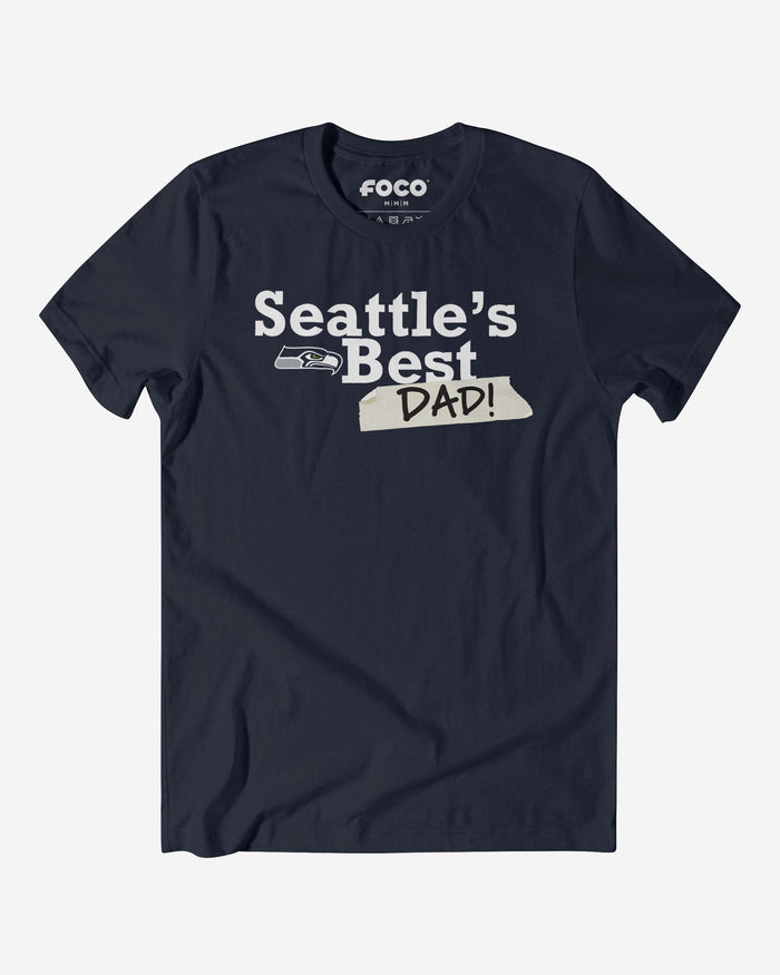 Seattle Seahawks World's Best Dad T-Shirt FOCO S - FOCO.com