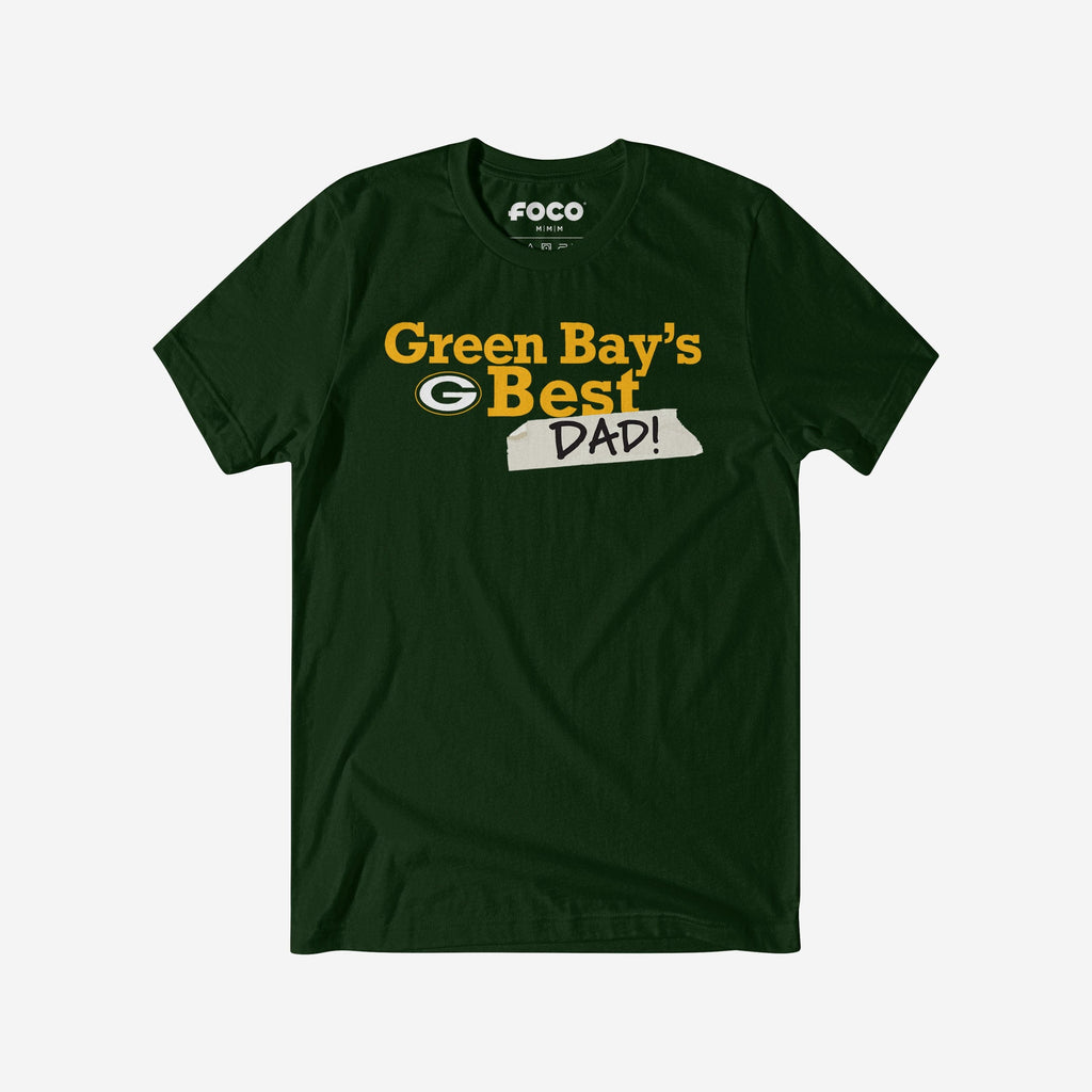 Green Bay Packers World's Best Dad T-Shirt FOCO S - FOCO.com