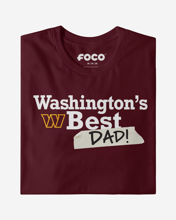 Washington Commanders World's Best Dad T-Shirt FOCO S - FOCO.com