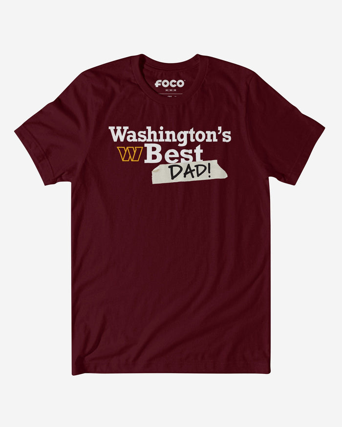 Washington Commanders World's Best Dad T-Shirt FOCO S - FOCO.com