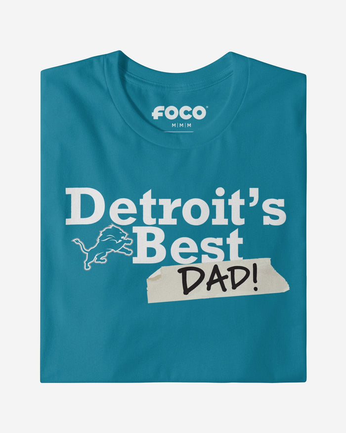 Detroit Lions World's Best Dad T-Shirt FOCO S - FOCO.com