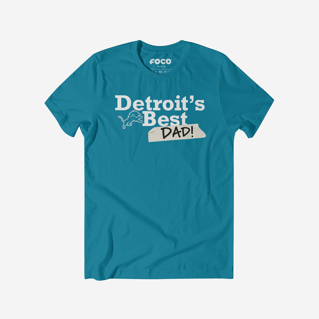 Detroit Lions World's Best Dad T-Shirt FOCO S - FOCO.com