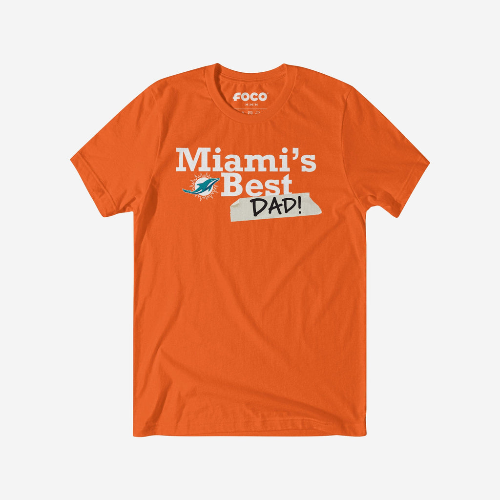 Miami Dolphins World's Best Dad T-Shirt FOCO S - FOCO.com