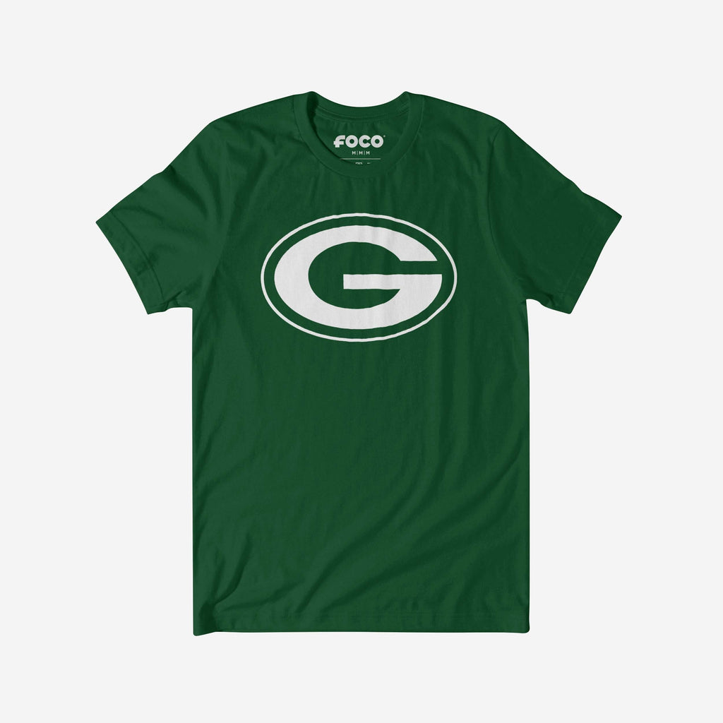 Green Bay Packers White Logo T-Shirt FOCO S - FOCO.com